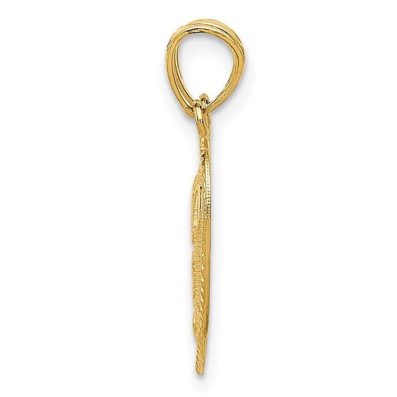 14k Yellow Gold TE AMO Set of 2 Heart Pendants, 16mm - Picture 2 of 5